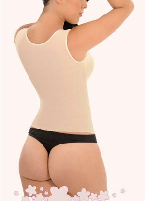 High Back Vest W/Bust in Cotton