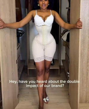 Boning Waist Trainer & Compression Thigh Shorts